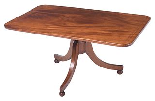 Regency Mahogany Pedestal Low Table