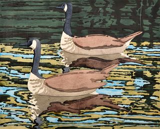 Neil Welliver CANADIAN GEESE Etching, Signed Edition