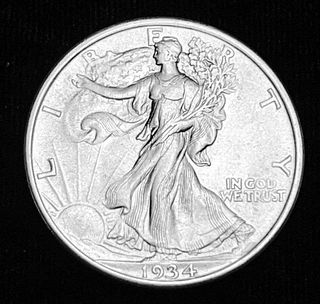 1934 Walking Liberty Silver Half Dollar MS65