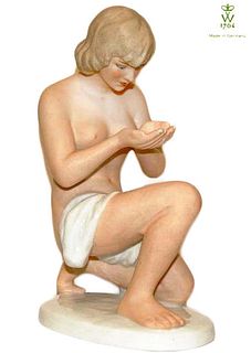 Kneeling & Drinking Water, Steiner Wallendorf Figurine