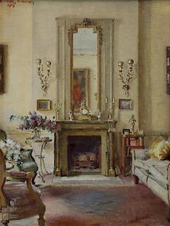 GAY, Walter. Oil on Canvas. Elegant Interior.