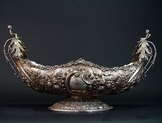 Magnificent 19th Century German Sterling Silver Bowl