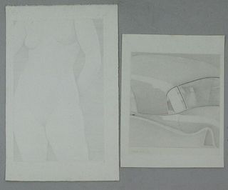 CLARK, Michael. Two Pencil on Paper Drawings.