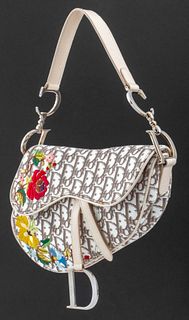Christian Dior Embroidered Trotter Saddle Handbag