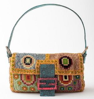 Fendi Beaded & Embroidered Baguette Bag, 1999