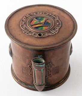 Phoebe Anna Traquair Art Nouveau Copper String Box