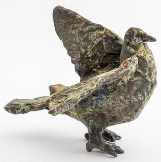 Ilana Goor Dove With Spread Wings Bronze Sculpture