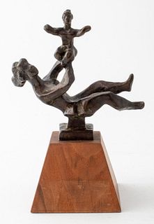 Chaim Gross 'Mother and Child' Bronze Sculpture