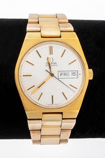 Omega Geneve Gold Plated Stainless Steel Watch