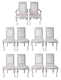 Italian Baroque Revival Designer Dining Chairs, 10