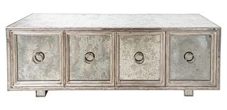 James Mont Manner Silvered Wood Mirrored Sideboard