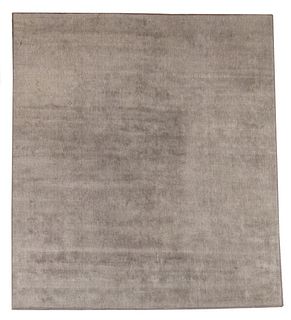 Modern Contemporary Gray Rug, 8' 6" x 7' 6"