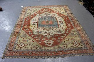 Fine Quality and Rare Antique Serapi Carpet.