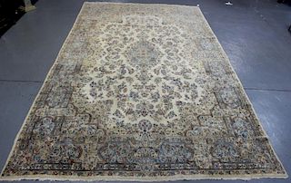Large And Finely Woven Antique Kirman Carpet .