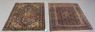 2 Finely Woven Antique Throw Rugs.