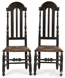 Pair of Pennsylvania William and Mary side chairs