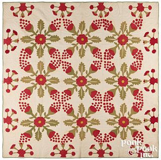 York County, Pennsylvania floral appliqué quilt
