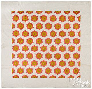 Pennsylvania honeycomb patchwork quilt, 19th c.