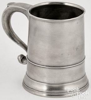 Pewter pint mug, 18th c.