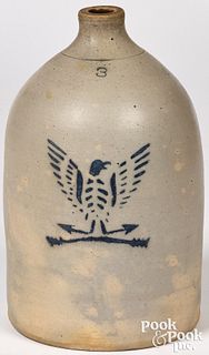 Three-gallon stoneware jug, 19th c.