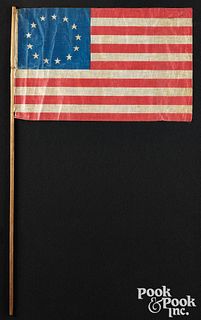 Thirteen star American parade flag, ca. 1890-1910