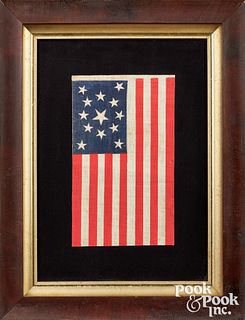 Thirteen star Centennial parade flag, ca. 1876