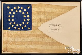 U.S. Cavalry silk swallowtail guidon American flag