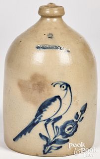 New York two-gallon stoneware jug, 19th c.