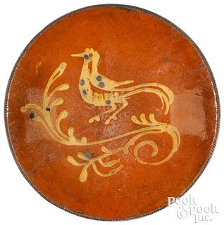 Pennsylvania redware charger, 19th c.