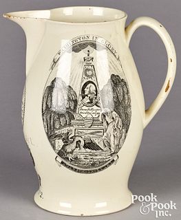 Liverpool Herculaneum pitcher, dated 1802