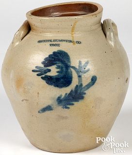 New York stoneware ovoid crock, early 19th c.