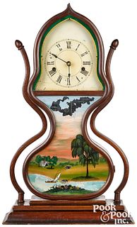 Bristol, Connecticut mahogany acorn shelf clock