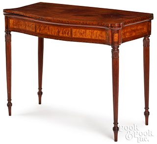 Federal serpentine games table, ca. 1805