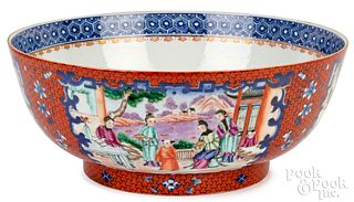 Chinese export porcelain punch bowl