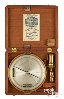 Surveyor's brass pocket compass, late 19th c.