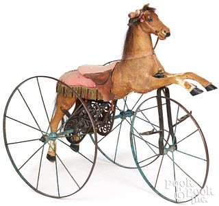 French child's horse tricycle velocipede