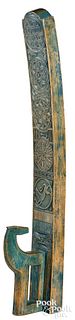 Scandinavian carved mangle board, dated 1854
