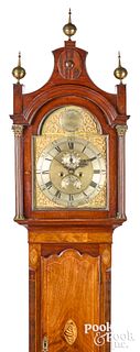 George III mahogany tall case clock, late 18th c.
