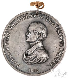 Rare 1845 James K. Polk Indian Peace medal