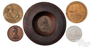 Four American commemorative medals