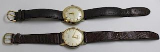 JEWELRY. Grouping of 2 Vintage Men's Wrist Watches