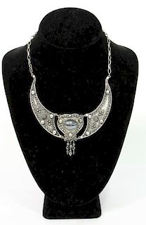 Sterling Silver & Hematite Choker Necklace