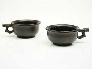 A Pair of Ming Dynasty Zitan Tea Cups
