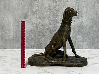 Bronze Service Dog  Statue  By A.CAIN
