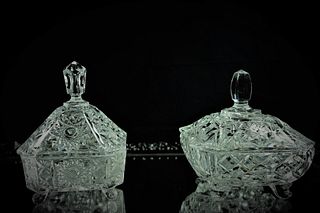 Crystal Dishes W Cover(2 Pieces)