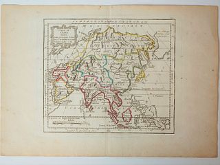 ANTIQUE MERCATOR PROJECTION MAP1780/1781 map by Jean Nolin