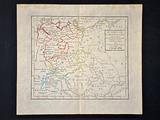 1810 Published,Ancient Germany regions map,by Auguste Delalain