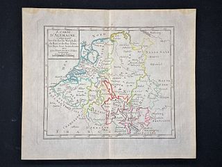 1810 Published,Ancient Netherlands map,by Auguste Delalain