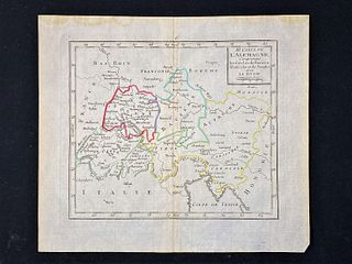 1810 Published,Ancient Austria,Bavaria,Switzerland map,by Auguste Delalain