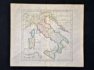 1810 Published,Ancient Italy map,by Auguste Delalain